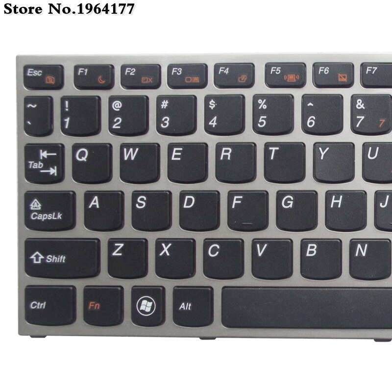 Nieuw voor Lenovo IdeaPad U460A U460 U460S Zwart US Keyboard Silver Frame