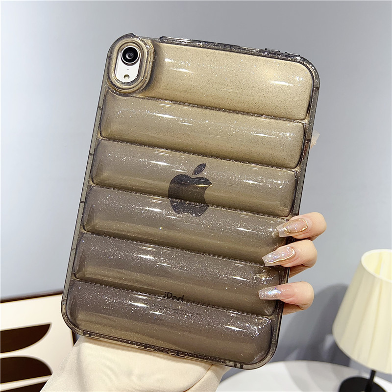 Glitter donsjack Tablet Case voor ipad 10e 9 8 7 Generatie 10.2 Pro 11 inch Air 4 Air 5 10.9 inch Mini 6 5 4th Achterkant: Twaalf / other