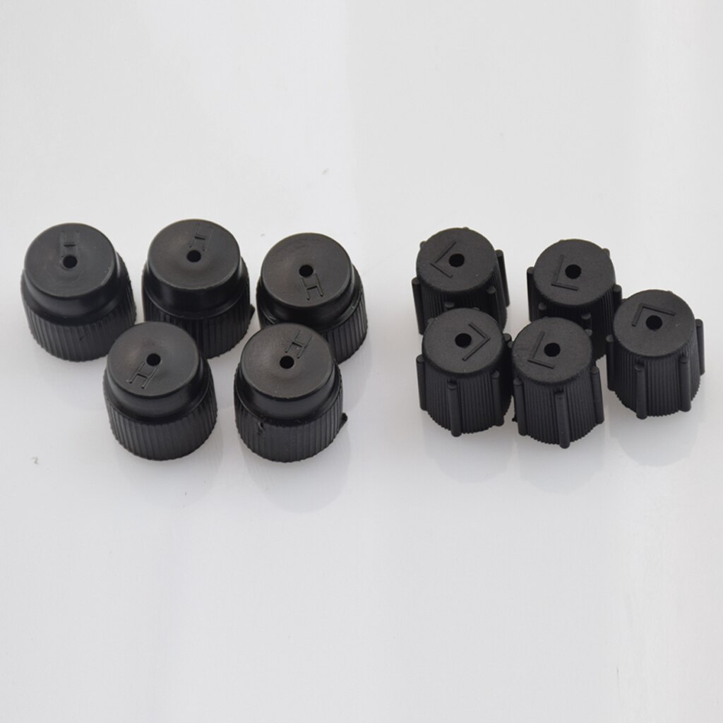 10 Stuks Universele Ac A/C Opladen Poort Service Caps R134a R12 13 Mm &amp; 16 Mm Ac Service tool Auto Repair Tool Black