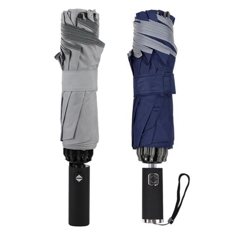 Paraguas automático plegable resistente al viento para hombre y mujer, paraguas grande a prueba de viento, a prueba de viento, 10K