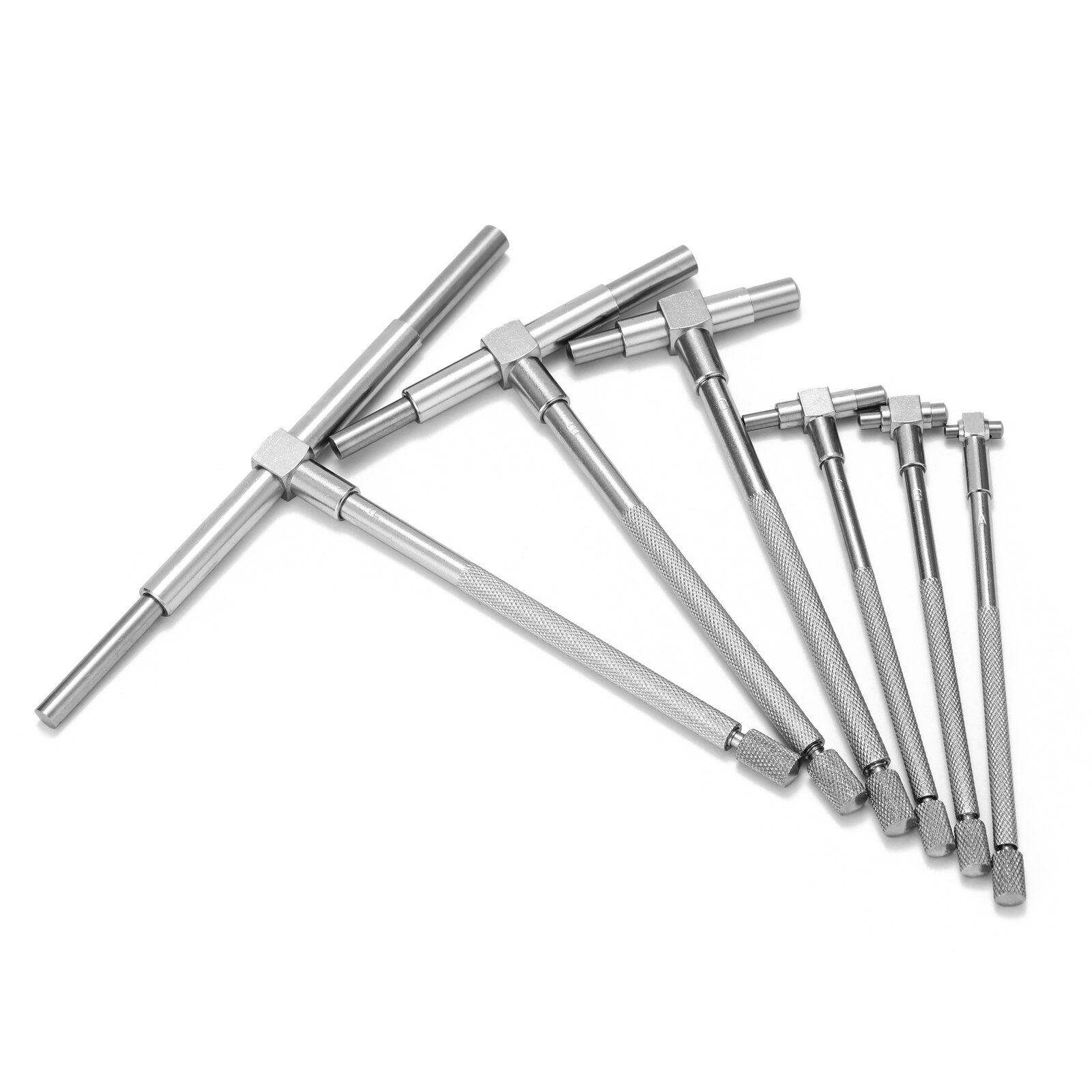 6 PCS / SET Measuring Tool Telescoping Gauges Internal Gauge Telescoping Hole Gauge for Quick Inside Measurements of Holes