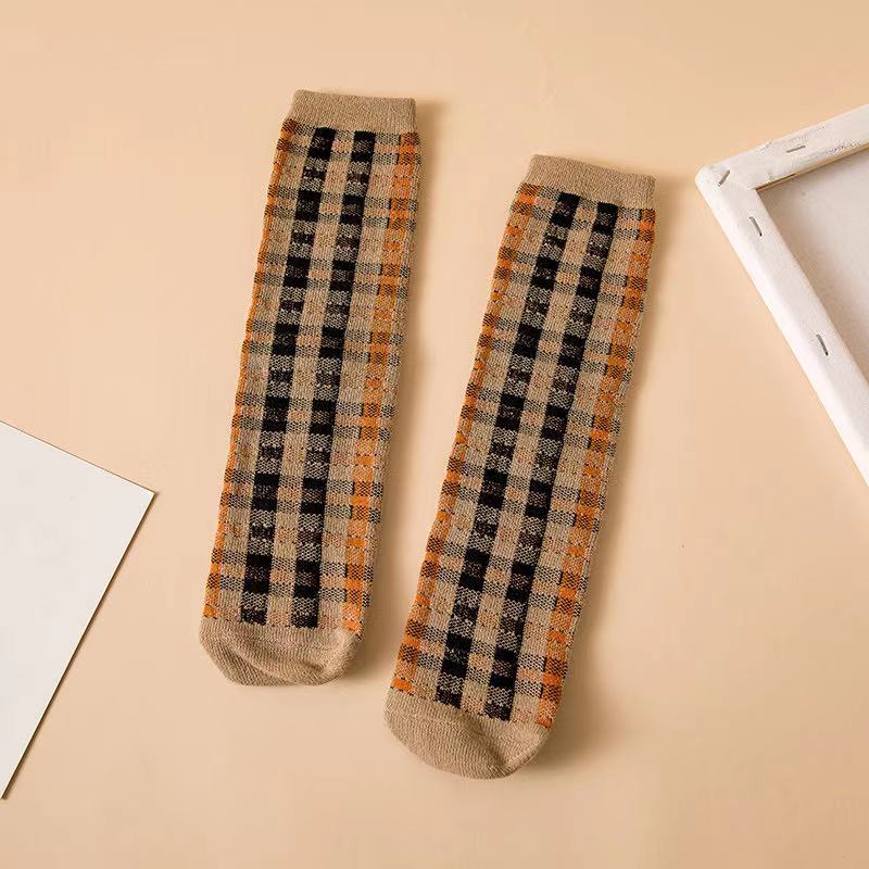 Children Retro Socks Baby Boys Girls Leopard Stripe Knees High Sock Unisex Clothes Spring Autumn Warm Stuff for Kid Infant: 5