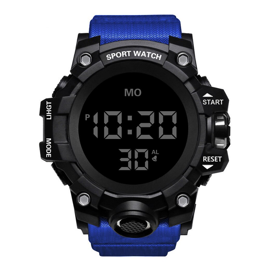 Reloj de pulsera Digital de lujo para hombre, cronómetro digital LED, cronómetro con fecha, deporte, relojes electrónicos al aire libre, reloj Digital para hombre