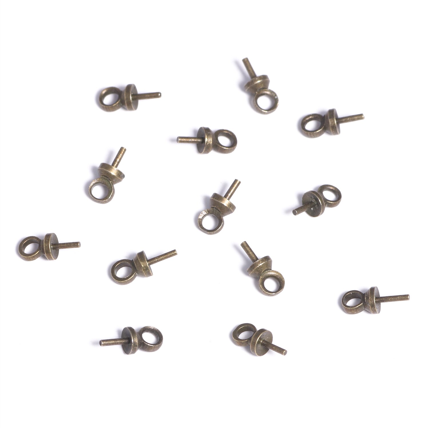 100/200pcs 6.5*3mm metalowe oko Pin Bail perłowe koraliki złącze Bail dla wisiorki dostarcza Diy ocena biżuteria Making akcesoria: Bronze / 6.5x3mm 200pcs