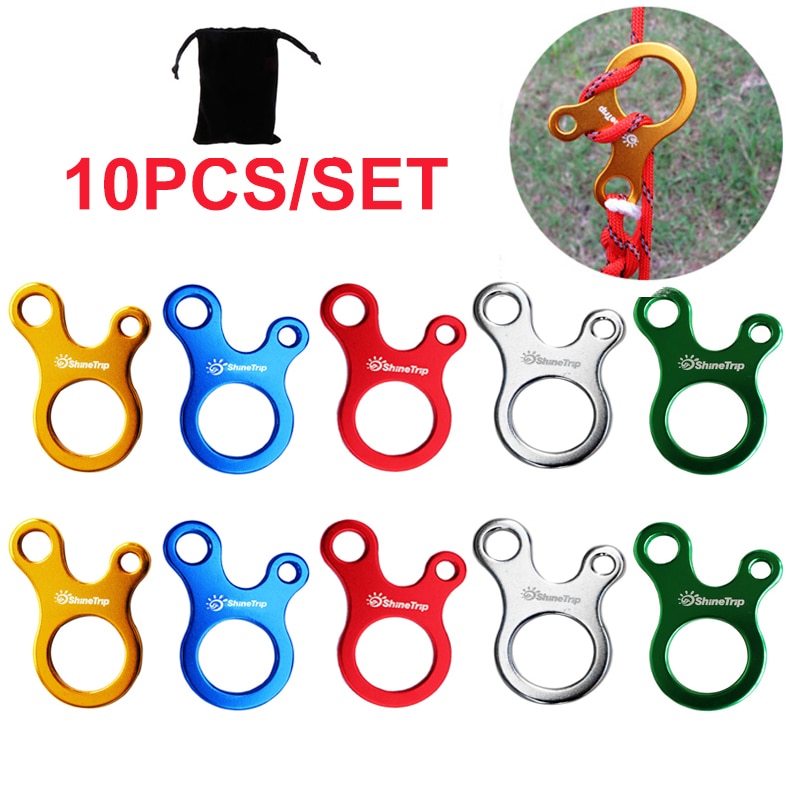 5/10 pcs/lot Tente de Camping En Plein Air Vent Corde Boucle 3 Trous En Alliage D&#39;aluminium Corde Tendeur Tente Corde Fixation Serrage Crochet