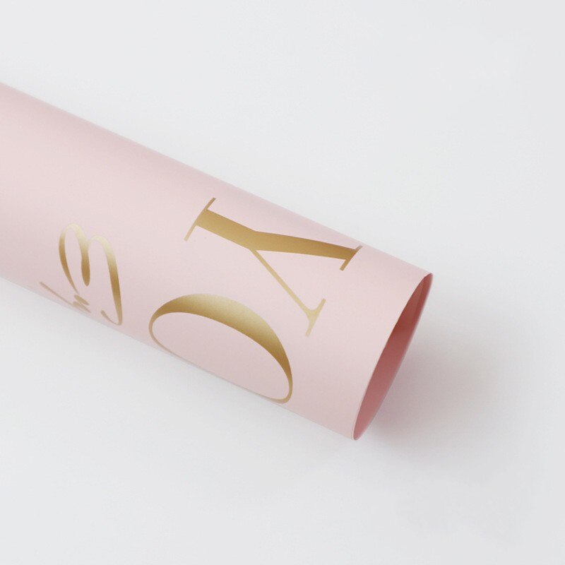 Waterproof Rose Flower Wrapping Paper Valentine's Day Bouquet Wrapping Paper Thickened Wrap Florist Bouquet Wrapping Paper: Pink