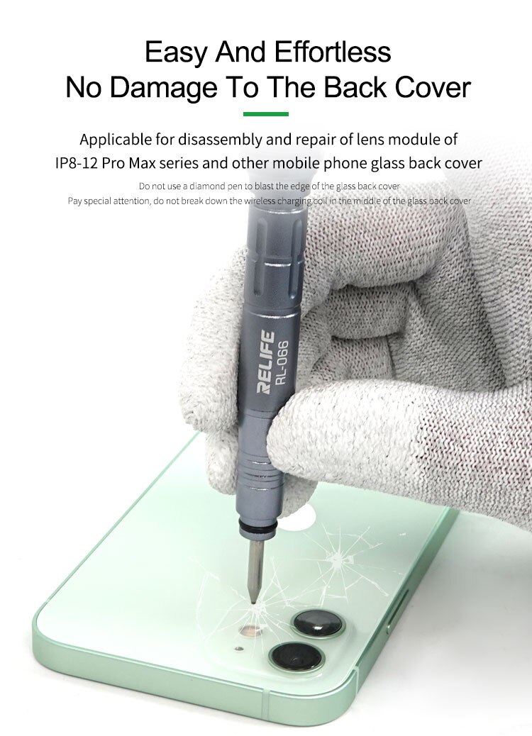 Mobile Phone Back Glass Cover Repair Parts Break Crack Demolishing Pen For iPhone 11 Camera Lens Refurbish