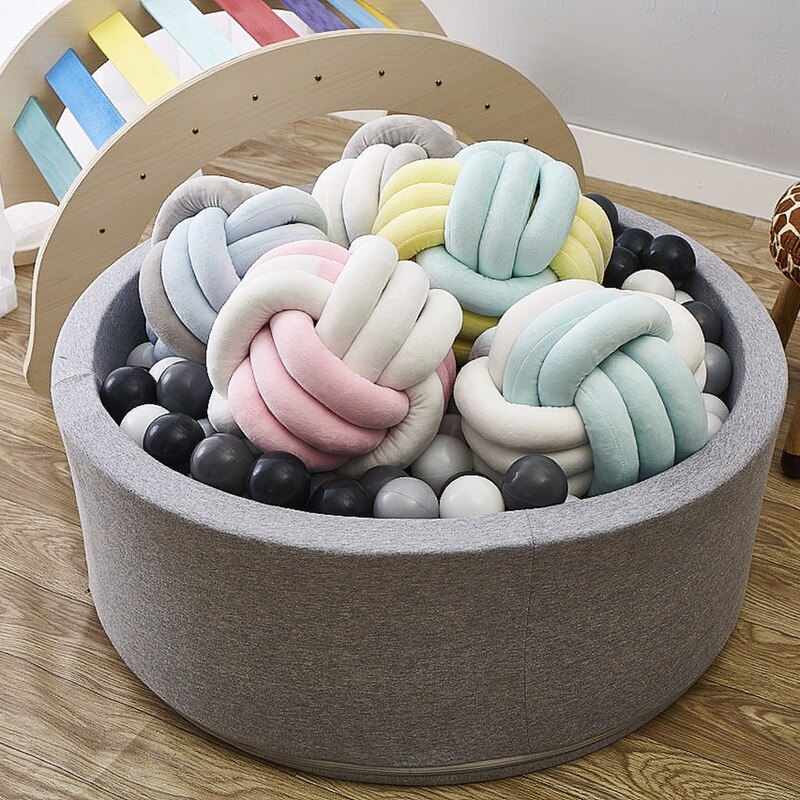 Kristall Samt Verknotet Durch Hand Kissen Werfen Kissen Hause Bettwäsche Runde Super Weiche Kreativität Sofa Kissen Verknotet Ball Kissen