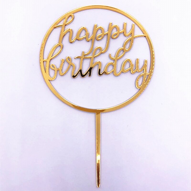 Happy Birthday Cake Topper Acrylic Letter Cake Toppers Party Supplies Happy Birthday Black Cake Decorations Boy for party: 05