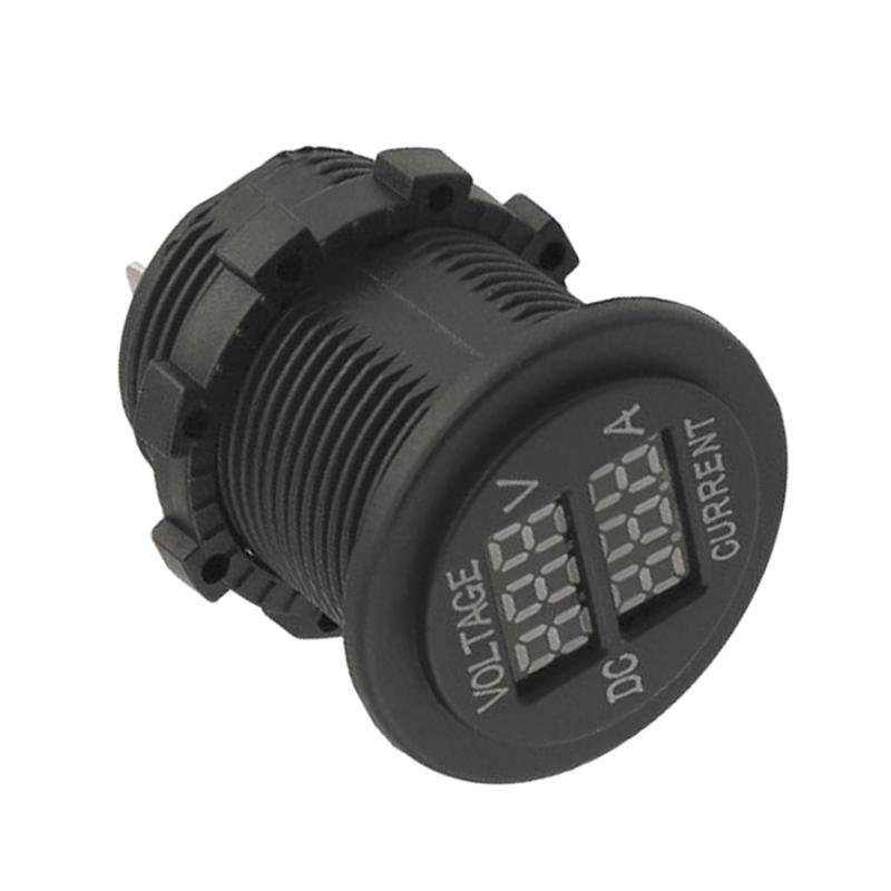12 v 24 v AUX Wichtigsten Digitale LED Auto Voltmeter Dual Display Spannung Gauge Batterie Monitor Panel für Auto Boot motorrad