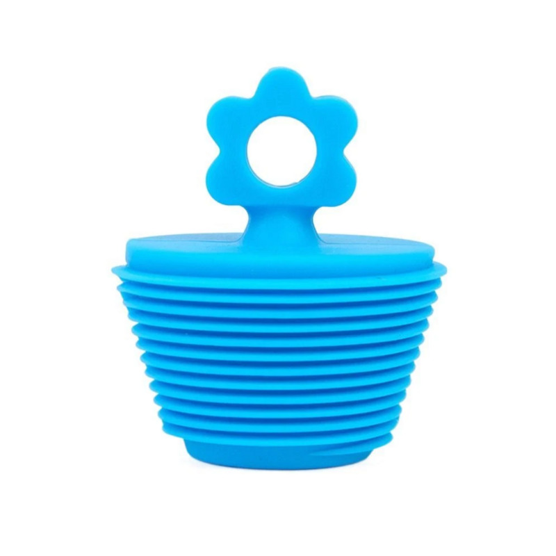 Universal- Silikon Abfluss Abdeckung Waschbecken Badewanne Bodenablauf Waschbecken Abdeckung Ablauf Stecker für Badezimmer: Blau