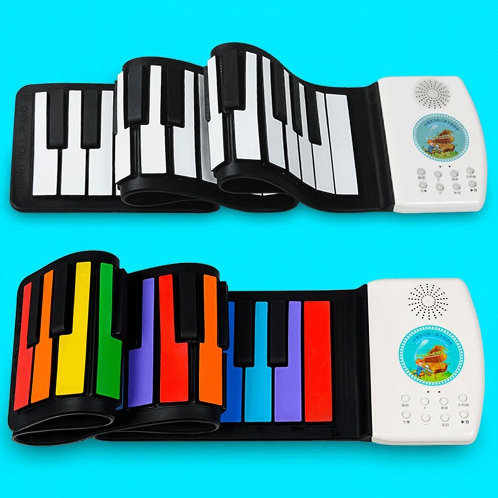 Portable 49-key Early Childhood Education Multifunctional Musical Instrument Hand-rolled Piano