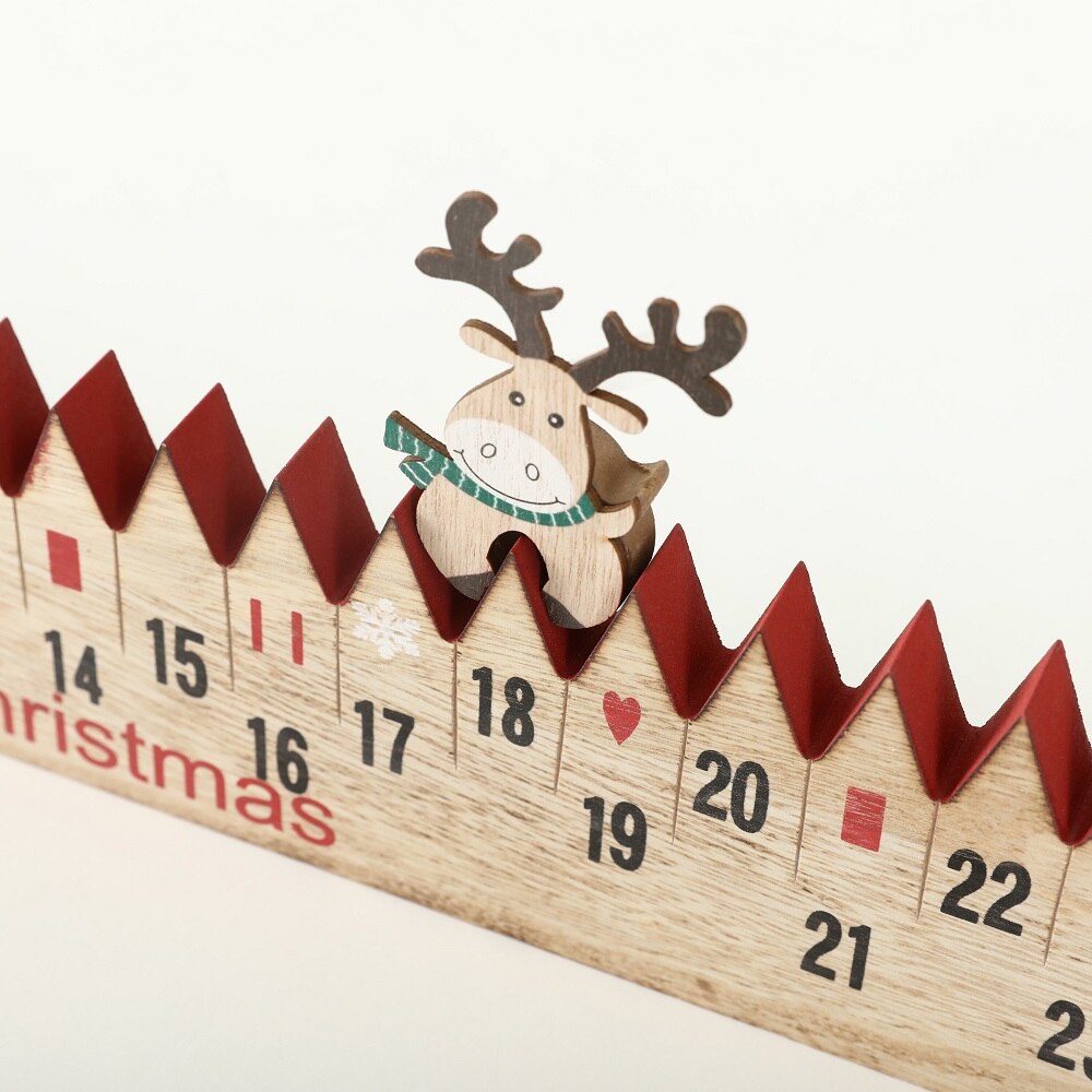 Kerst Decoratie Houten Kerst Advent Kalender Met Herten Tafel Decoratie