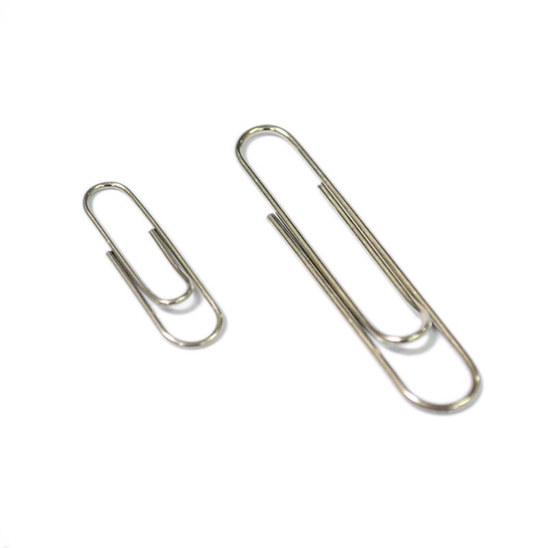 100 Stuks/doos Rvs Paperclips Standaard 29 Mm 50 Mm Dikke Metalen Paperclips Senior Kantoorbenodigdheden Briefpapier