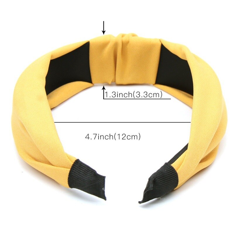 Effen Kleur Knoop Hoofdbanden Voor Vrouwen Eenvoudige Elastische Haarband Meisjes Satijn Brede Zijde Haarbanden Haaraccessoires