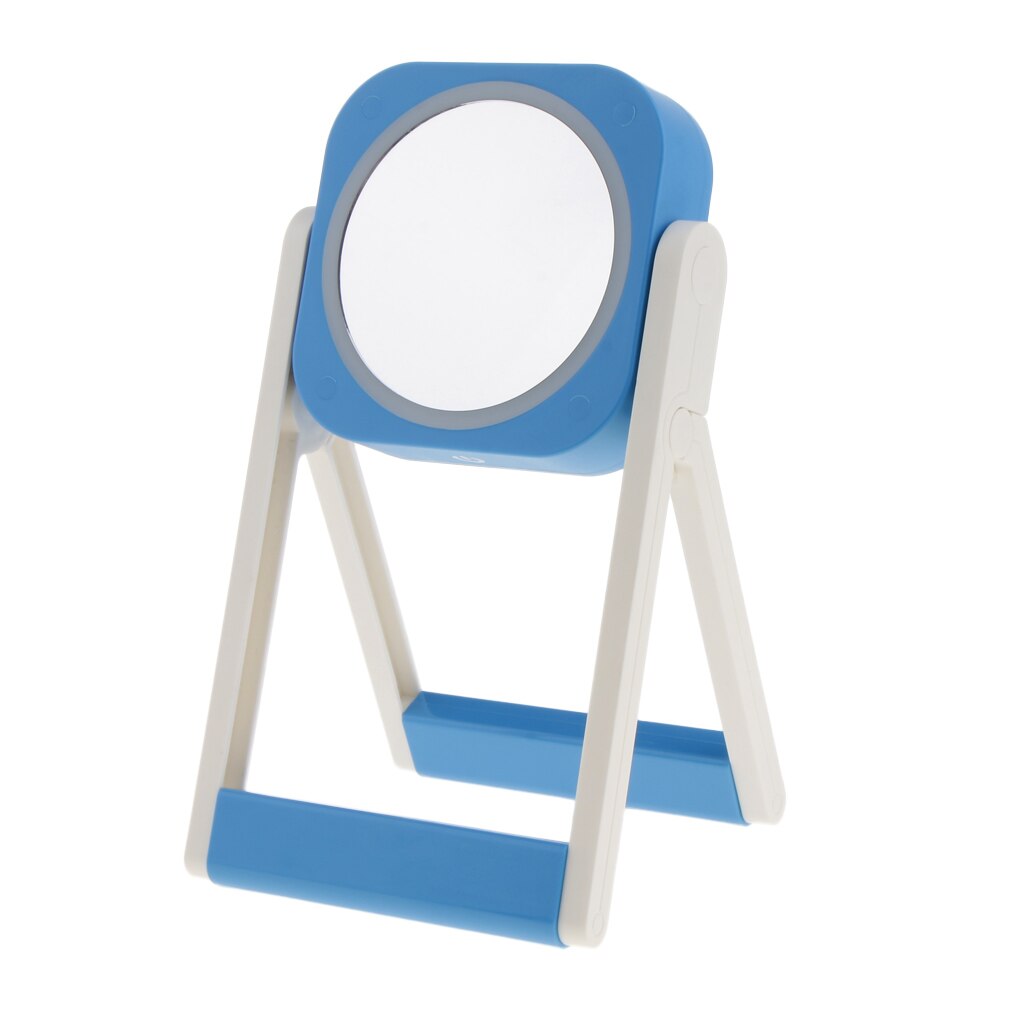 LED Lighted Makeup Mirror Beauty Stand Bathroom Mirror Cosmetic Foldable