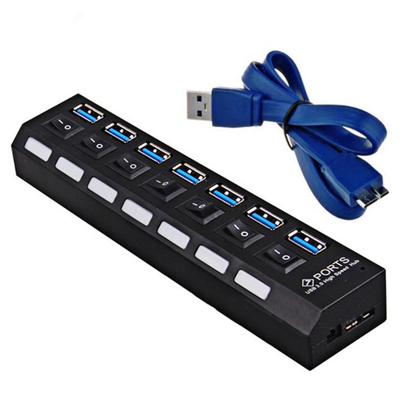 Usb 3.0 Hub Docking Station Hub Independent Switch 7-port Splitter For Mobile Phone Tablet Pc Keyboard