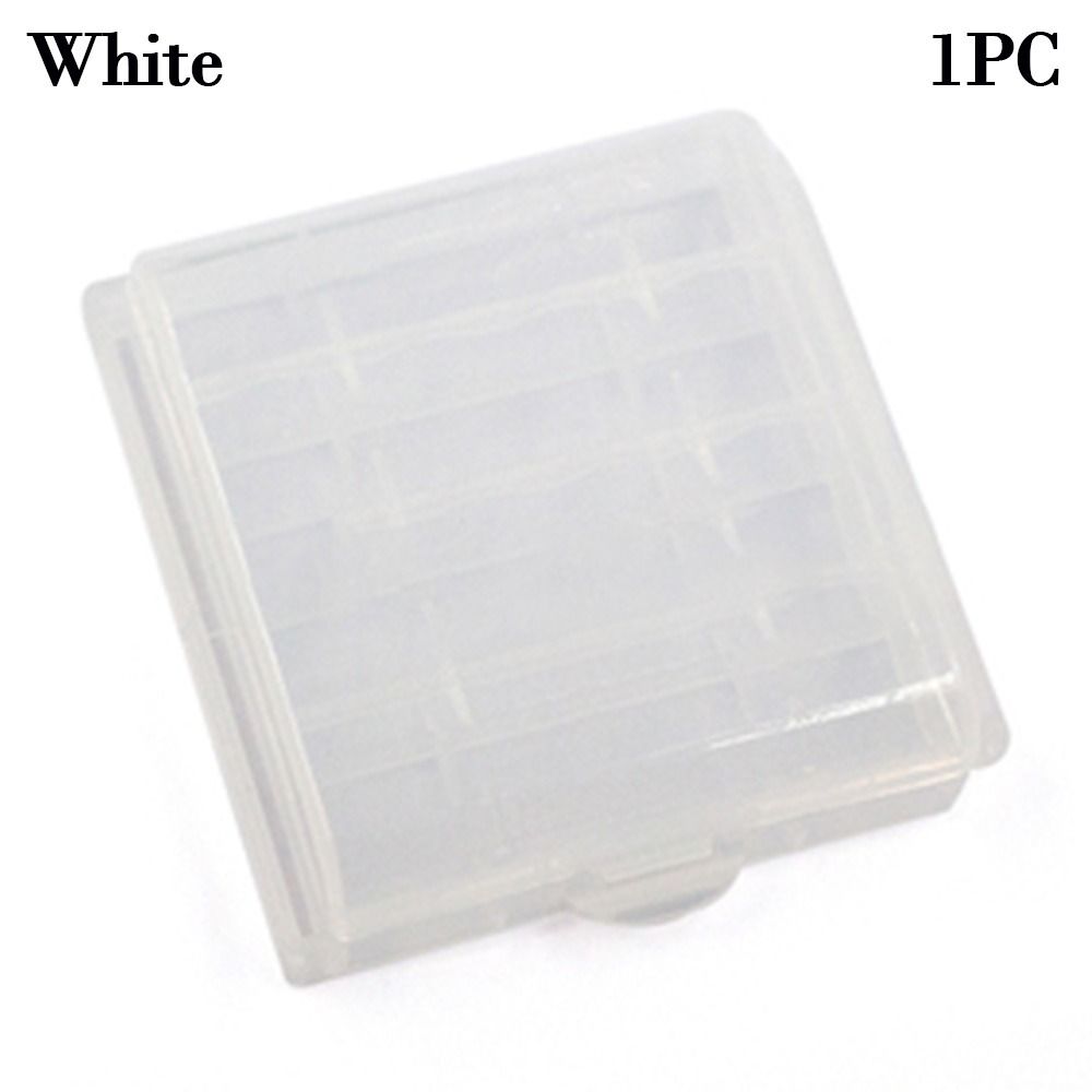 Caja de almacenamiento de batería para AAA/AA/18650, contenedor de batería de plástico duro transparente, organizador resistente al agua y duradero, 10 ranuras: Negro