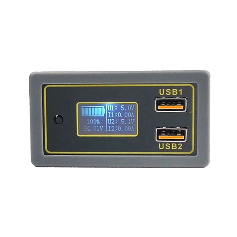 Digitale Display Voltmeter Batterij Capaciteit Voltage Meter Tester Dual Usb Voor Dc 12V Auto Motorfietsen Voertuigen