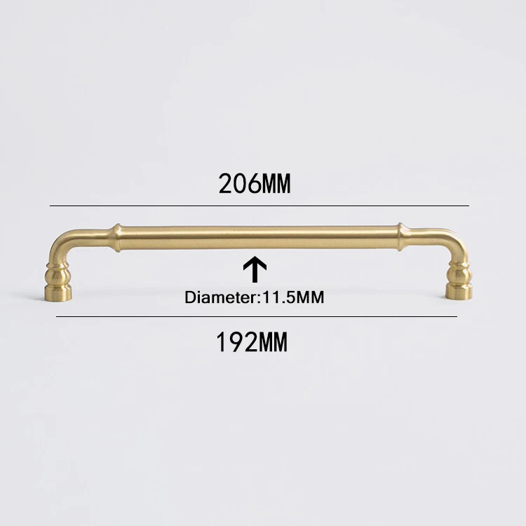 Maniglia dell'armadio in ottone massiccio ferramenta per mobili elegante maniglia per cucina comò armadio manopole per cassetti maniglia dorata: Trasparente