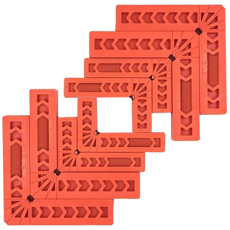 8 Stuks Positionering Pleinen Voor Houtbewerking, 90 Graden Hoek Haakse Klemmen Carpenter Hoek Vastklemmen Vierkante Tool: Default Title