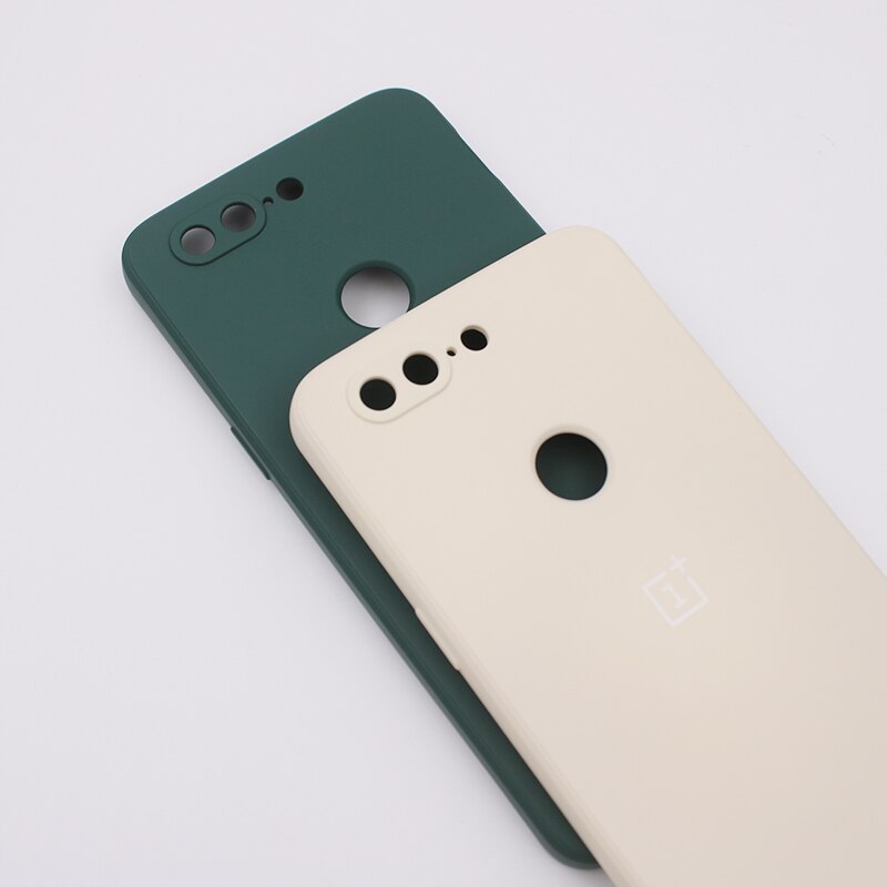 Original Square Liquid Silicone Case For OnePlus 5T Matte TPU Back Covers Soft Phone Bags Cases Ultra Thin For OnePlus 5T