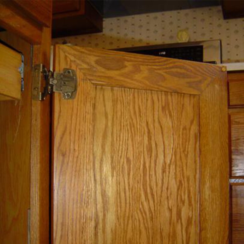 2pcs Probrico Self Close Kitchen Cabinet Hinges Antique Bronze Partial Wrap 1/4-Inch Overlay Cupboard Door Hinges for Furniture