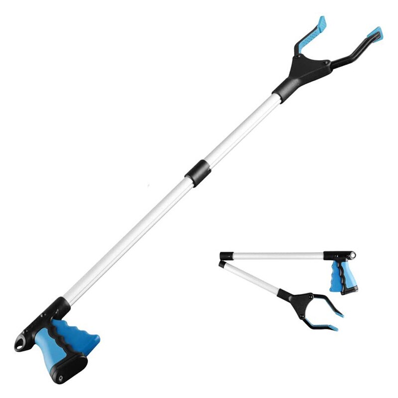 Grabber Reacher Tool 32 Inch Extra Long Steel Foldable Pick Up Stick Trash Claw Grabber Tool With Magnetic Tip
