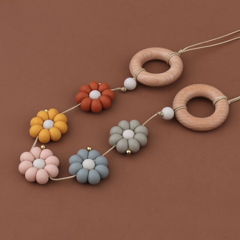 Giocattoli da palestra per bambini in legno passeggino pendenti appesi telaio da palestra neonato appeso 87HD