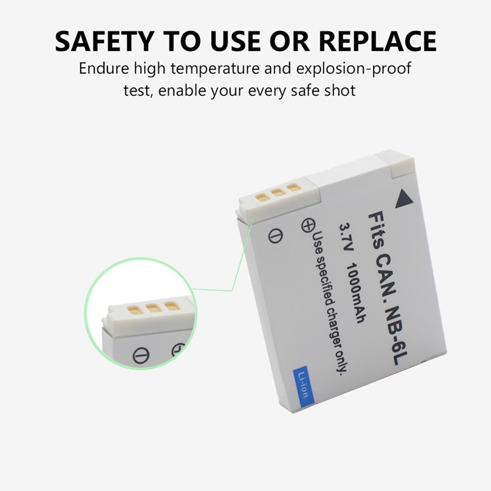 Voor Canon Powershot S90 S95 S120 SX240 Hs SX275 Hs SX280 Hs SX510 Hs Camera NB-6L Oplaadbare Li-Ion Batterij 1000mah