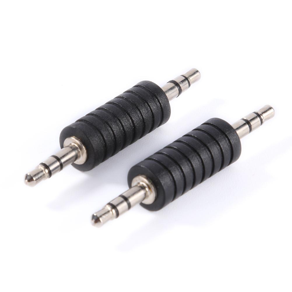 2 Stuks 3.5Mm Stereo Male Naar Male Jack Audio Plug Connector Koppeling Adapter