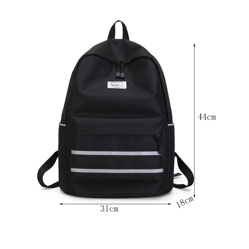 Collège filles sacs d'école pour adolescents collège lycée sac à dos femmes sac pour l'école adolescent étudiant Bookbags grand Nylon noir