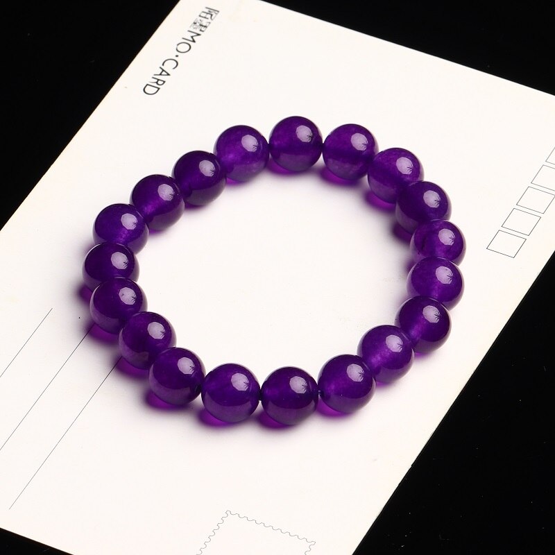 1PC vrouwen Armband Natuurlijke Kristal Quartz Crystal Minerale Sieraden Charm Sieraden DIY mannen en Vrouwen's Sieraden: Plum