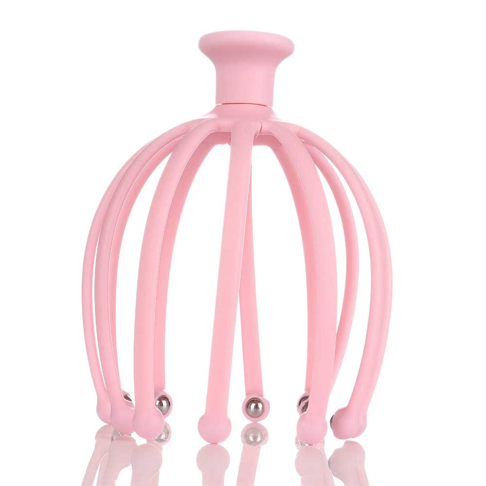 Ball Comb Head Massager Neck Eliminate Fatigue Massage Octopus Scalp Brush Stress Body Relax Spa Health Relaxation Care Tools: pink 2