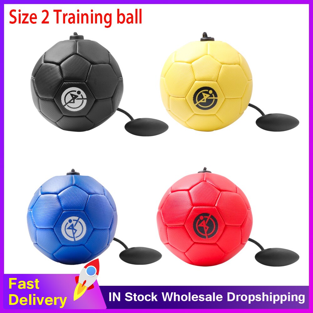 FußBall Ausbildung Ball trete FußBall Ball TPU Größe 2 Seil berühren Solo Kickwith Schnur Anfänger Trainer Praxis Gürtel