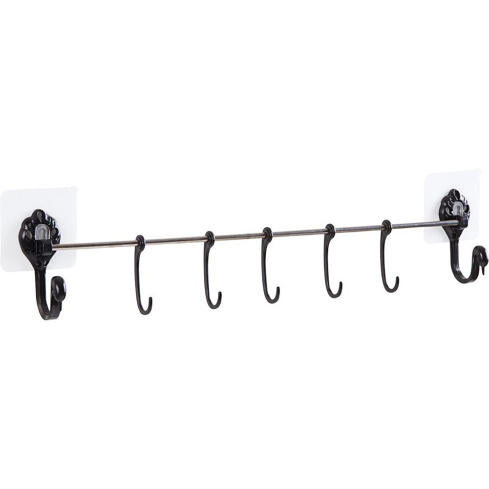 Zwaan Geen Ponsen Badkamer Haak Hanger Borstel Spons Wall Mount Organizer Voor Badkamer Keuken Slaapkamer Levert: Black
