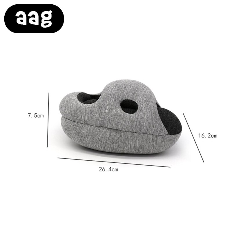 Almohada de viaje AAG para avión, almohada de espuma de mano, accesorios de viaje, 4 colores, almohadas cómodas para dormir, relleno de espuma textil para el hogar