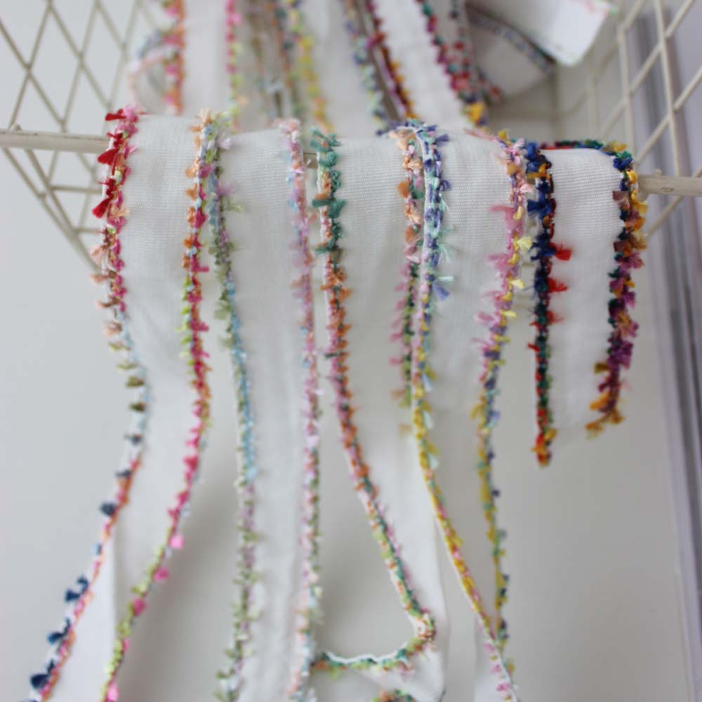 1 Yard 2.5cm Embroidered Lace Trim Ribbon Fabric webbing Grosgrain Trimming Handmade DIY Costume Dress Sewing Supplies Craft