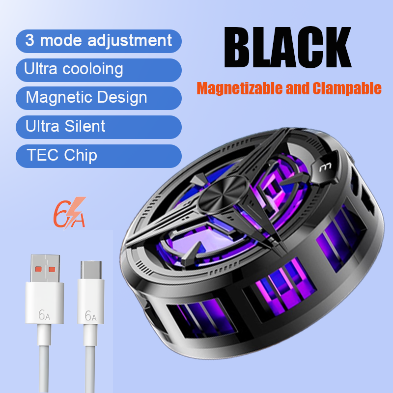 Enfriador de ventilador de radiador de teléfono móvil Semiconductor 6a para teléfono, ventilador de refrigeración, procesador, ventilador de teléfono, Enfriador de teléfono, teléfono móvil para jugadores: Gris