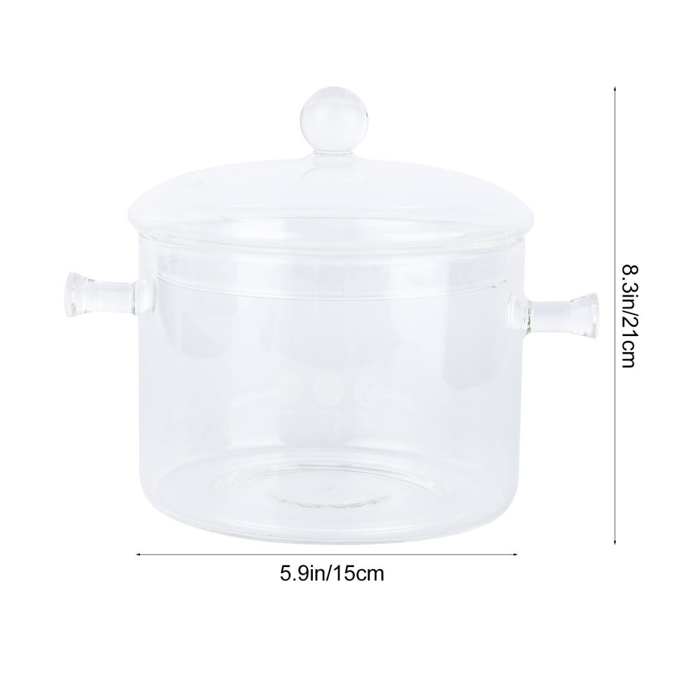 Durable Glass Cooking Pot Multi-function Open Fire Heating Health Stew Pot Instant Noodle Pot Noodles Bowls for Home Kitchen Res