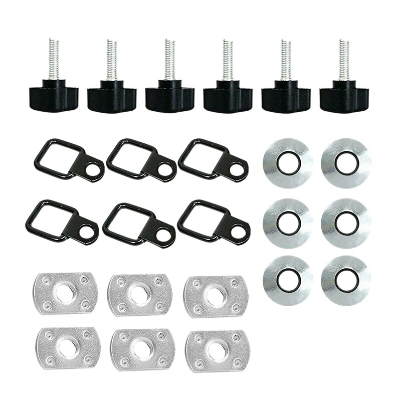 Kit d'anneaux en d à démontage rapide pour toit rigide pour jeep wrangler cj yj tj jk jku