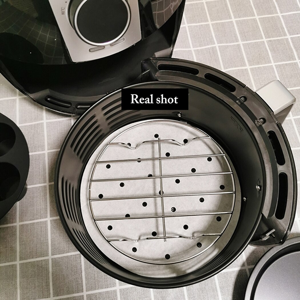 Stainless Steel Round Cooking Rack Non-Stick Grill Stack Rack Circular Wire Rack Steaming Drain Oil Holder Kitchen Cooking Tools