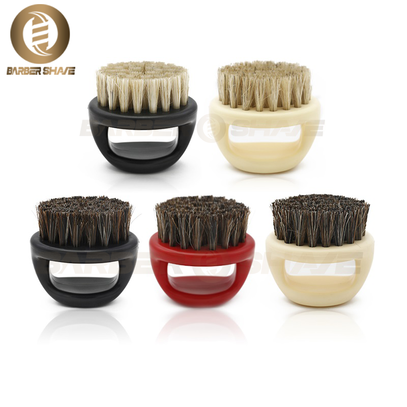 Professionele Varkenshaar Ring Baard Borstel Mannen Scheerkwast Draagbare Kapper Baard Borstels Snor Gereedschap Reiniging Haarborstel