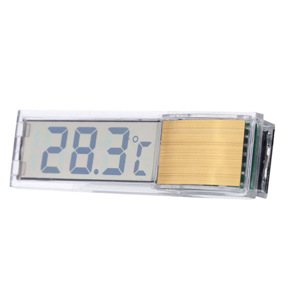 Plastic Metal 3D Digital Electronic Aquarium Thermometer Fish Tank Temp Meter Gold Silver