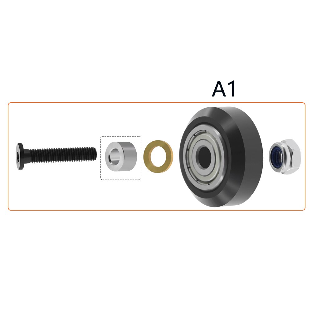 1Set Starke Solide pom rad Kit Kunststoff rad POM rad V-typ Umlenkrolle für Openbuilds V- slot schiene OX CNC für 3d drucker: A1