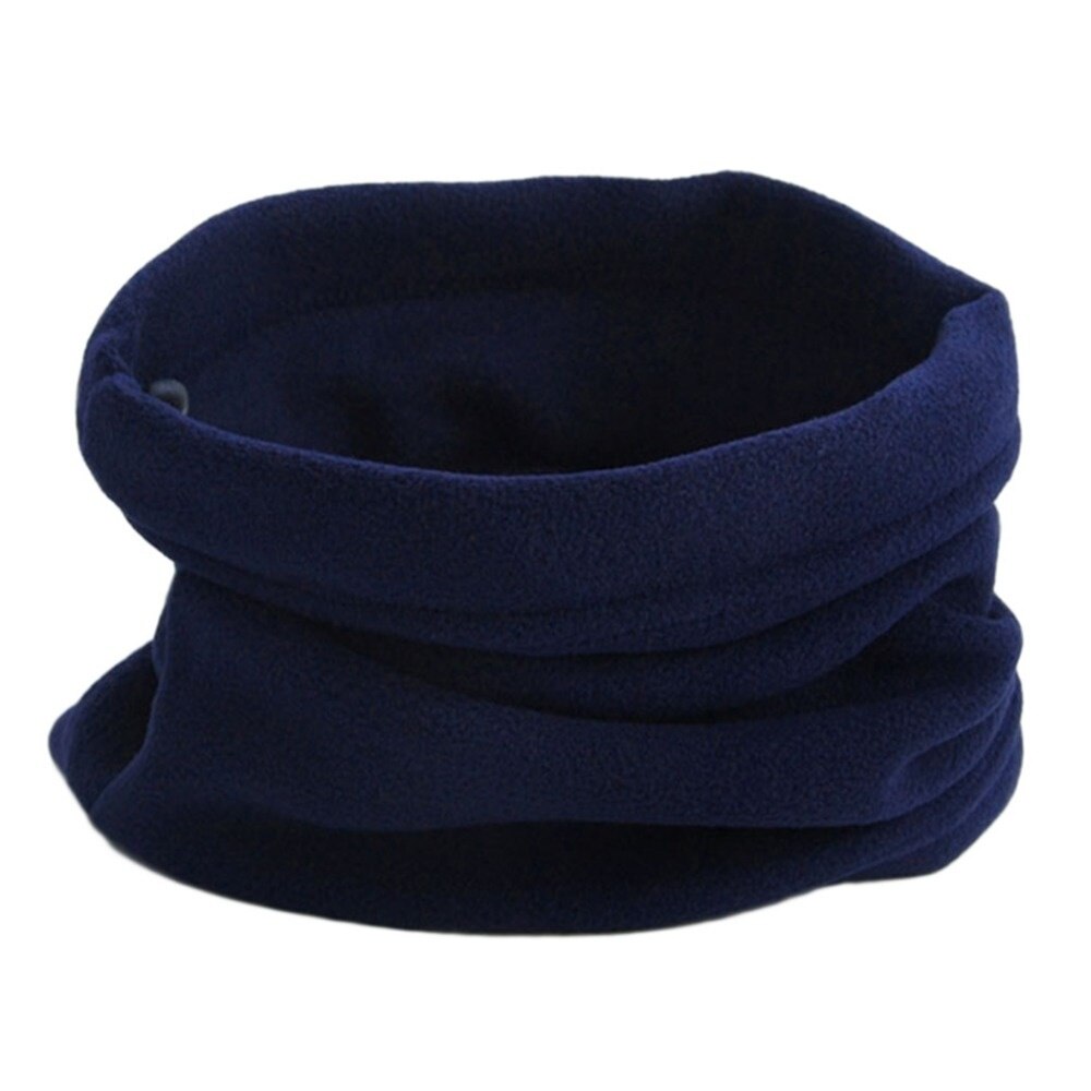 Duurzame dames heren 4 in 1 multifunctionele fleece slab warme nek slab winter sjaal gezichtsmasker voor fietsen ski sport outdoor  ty66: Marineblauw