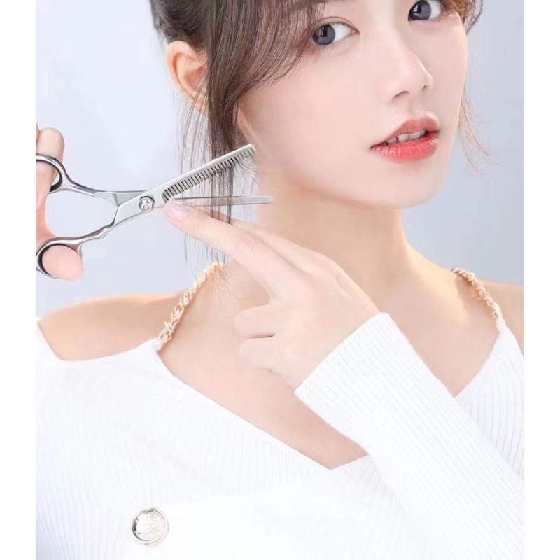 Left Handed Hairdressing Scissors Barber Shears Stainless Steel Thinning Salon Home Use Beginner
