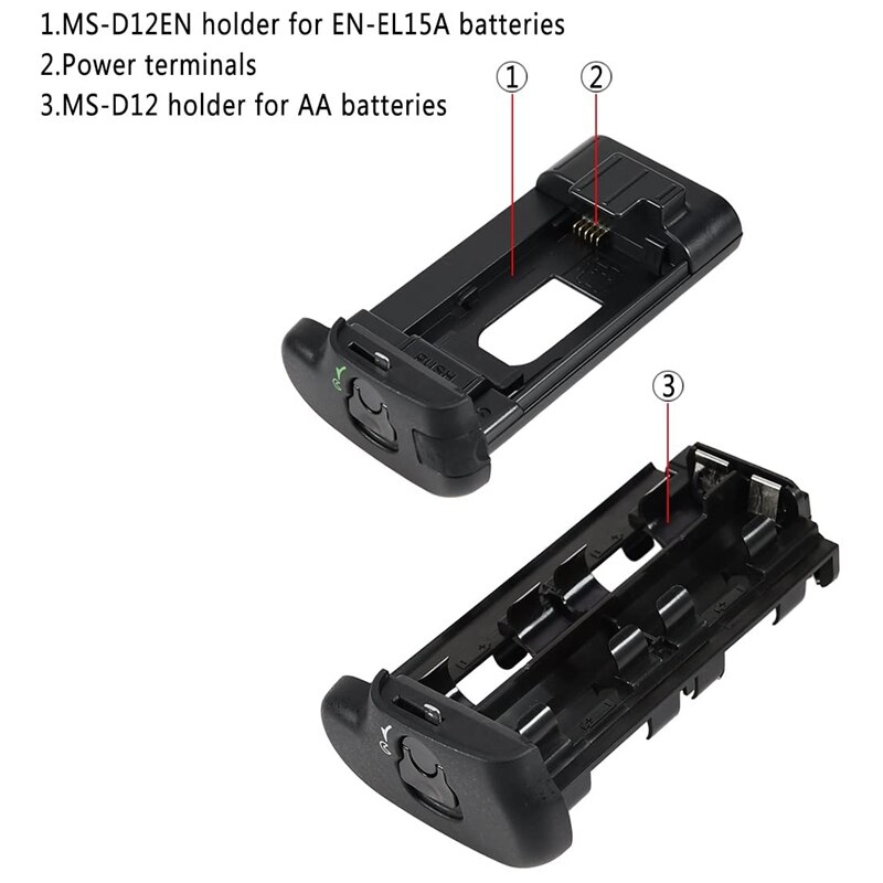 Poignée d'alimentation verticale mb -d18 compatible avec les appareils photo numériques nikon  d850