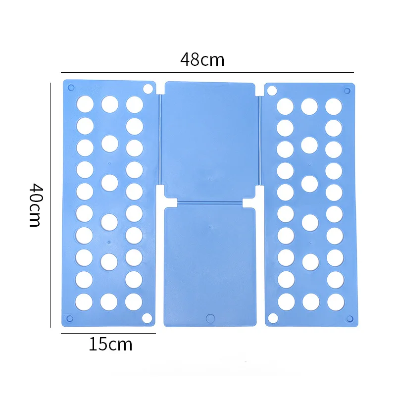 Clothes Folding Board Adults Child Clothing Folder T Shirt Jumper Organizer Fold Clothes Holder Rack Quick Laundry Folding Board: Blue