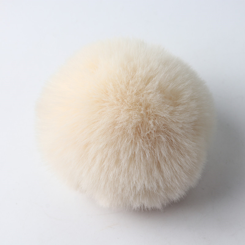 10 stuks 8 cm effen Rex konijn pompom sleutelhanger tas diy handgemaakte materialen en detailhandel kleuren ondersteunen mix en match: Dull